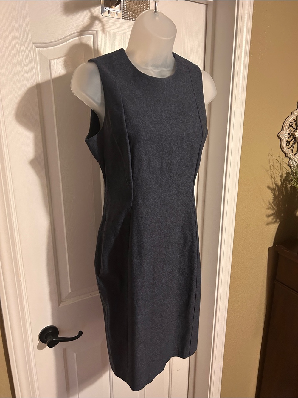 Calvin Klein Sleeveless Sheath Dress in Navy